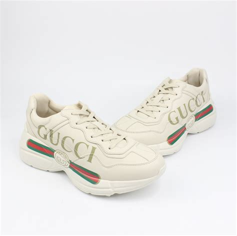 gucci rhyton leather|gucci rhyton leather sneaker.